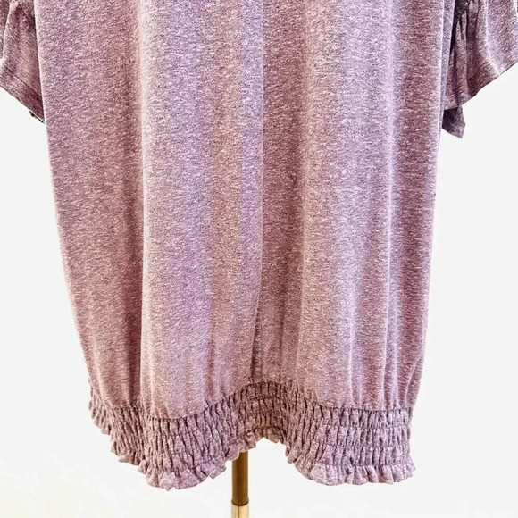 NWT SONOMA Women Short Sleeve Pull Over Elastic Waist Purple Shirt Top Size 4X - Picture 6 of 11